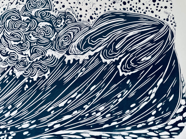 Wave I 60 x 90cm Limited Edition Lino Print