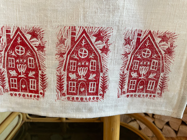 Linocut Linen Table Runner Printing (Hopeman) Saturday 29th November 2025