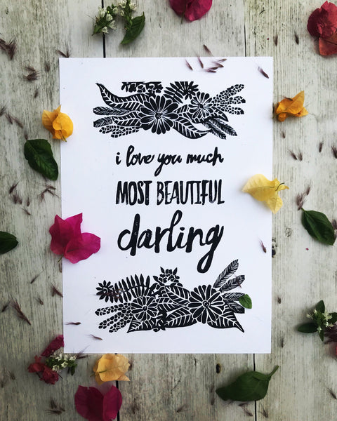 Darling Botanical print 21 x 29cm