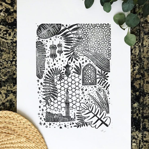 Arabian  Nights print 49 x 52cm