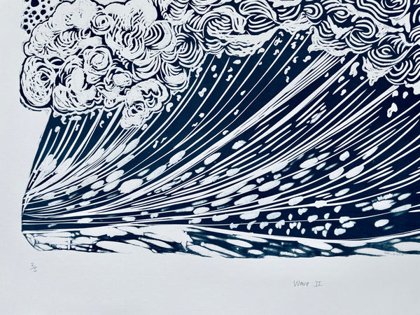 Wave I 60 x 90cm Limited Edition Lino Print