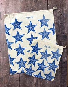 Star Reusable Cotton Drawstring bag